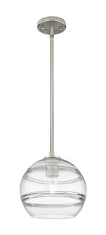 Rochester - 1 Light - 10 inch - Satin Nickel - Pendant (3442|434-1S-SN-G556-10CL)