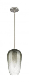 Brookhaven Flute - 1 Light - 7 inch - Satin Nickel - Pendant (3442|434-1S-SN-G484-7SL)