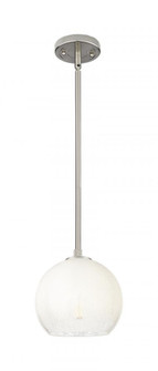 Brookhaven Globe - 1 Light - 8 inch - Satin Nickel - Pendant (3442|434-1S-SN-G483-8OP)