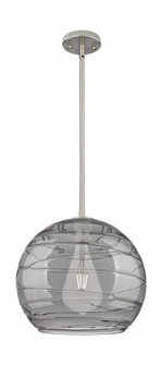 Athens Deco Swirl - 1 Light - 14 inch - Satin Nickel - Pendant (3442|434-1S-SN-G1213-14SM)