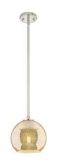 Athens - 1 Light - 8 inch - Polished Nickel - Pendant (3442|434-1S-PN-G128-8)