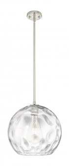 Athens Water Glass - 1 Light - 13 inch - Polished Nickel - Pendant (3442|434-1S-PN-G1215-14)