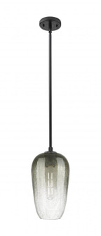 Brookhaven Flute - 1 Light - 7 inch - Matte Black - Pendant (3442|434-1S-BK-G484-7SL)