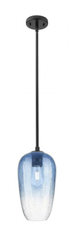 Brookhaven Flute - 1 Light - 7 inch - Matte Black - Pendant (3442|434-1S-BK-G484-7SB)