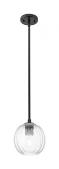 Preston Globe - 1 Light - 7 inch - Matte Black - Pendant (3442|434-1S-BK-G458-7CL)