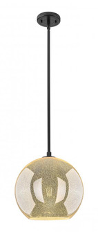 Athens - 1 Light - 12 inch - Matte Black - Pendant (3442|434-1S-BK-G128-12)