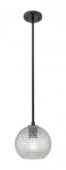 Athens - 1 Light - 8 inch - Matte Black - Pendant (3442|434-1S-BK-G122C-8CL)