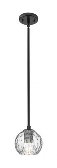 Athens Water Glass - 1 Light - 6 inch - Matte Black - Pendant (3442|434-1S-BK-G1215-6)