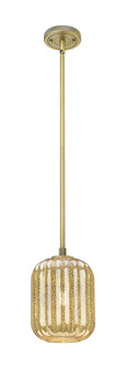 Preston Cylinder - 1 Light - 7 inch - Brushed Brass - Pendant (3442|434-1S-BB-G460-7ME)