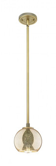 Athens - 1 Light - 6 inch - Brushed Brass - Pendant (3442|434-1S-BB-G128-6)
