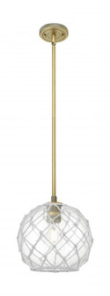 Farmhouse Rope - 1 Light - 10 inch - Brushed Brass - Pendant (3442|434-1S-BB-G122-10RW)