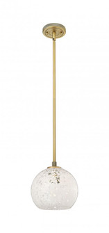White Mouchette - 1 Light - 8 inch - Brushed Brass - Pendant (3442|434-1S-BB-G1216-8WM)