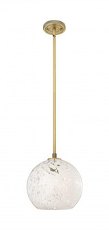 White Mouchette - 1 Light - 10 inch - Brushed Brass - Pendant (3442|434-1S-BB-G1216-10WM)