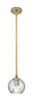 Athens Water Glass - 1 Light - 6 inch - Brushed Brass - Pendant (3442|434-1S-BB-G1215-6)