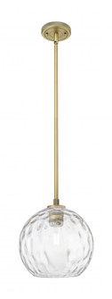 Athens Water Glass - 1 Light - 10 inch - Brushed Brass - Pendant (3442|434-1S-BB-G1215-10)
