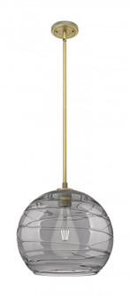 Athens Deco Swirl - 1 Light - 14 inch - Brushed Brass - Pendant (3442|434-1S-BB-G1213-14SM)