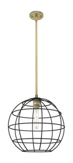 Lake Placid - 1 Light - 16 inch - Brushed Brass - Pendant (3442|434-1S-BB-CE-16-BK)