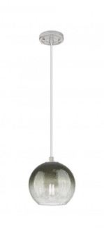 Brookhaven Globe - 1 Light - 8 inch - Satin Nickel - Cord Hung - Pendant (3442|434-1P-SN-G483-8SL)