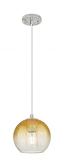 Brookhaven Globe - 1 Light - 8 inch - Satin Nickel - Cord Hung - Pendant (3442|434-1P-SN-G483-8AM)