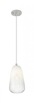 Brookhaven Almond - 1 Light - 6 inch - Satin Nickel - Cord Hung - Pendant (3442|434-1P-SN-G480-6OP)