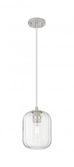 Preston Cylinder - 1 Light - 7 inch - Satin Nickel - Cord Hung - Pendant (3442|434-1P-SN-G460-7CL)