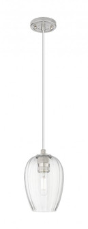 Preston Flute - 1 Light - 6 inch - Satin Nickel - Cord Hung - Pendant (3442|434-1P-SN-G457-6CL)