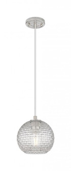 Athens - 1 Light - 8 inch - Satin Nickel - Cord Hung - Pendant (3442|434-1P-SN-G122C-8CL)