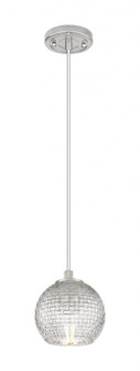 Athens - 1 Light - 6 inch - Satin Nickel - Cord Hung - Pendant (3442|434-1P-SN-G122C-6CL)