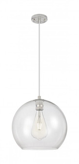 Astor - 1 Light - 14 inch - Satin Nickel - Cord Hung - Pendant (3442|434-1P-SN-G122-14)