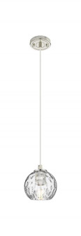 Athens Water Glass - 1 Light - 6 inch - Polished Nickel - Cord Hung - Pendant (3442|434-1P-PN-G1215-6)