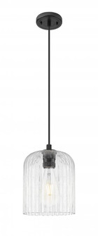 Crown Point - 1 Light - 5 inch - Matte Black - Cord Hung - Pendant (3442|434-1P-BK-G559-8CL)