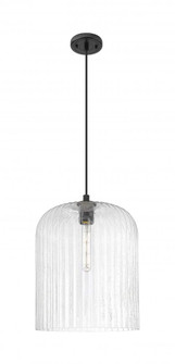 Crown Point - 1 Light - 5 inch - Matte Black - Cord Hung - Pendant (3442|434-1P-BK-G559-12SDY)