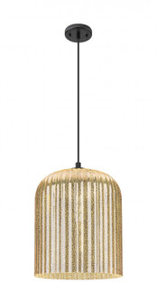 Crown Point - 1 Light - 5 inch - Matte Black - Cord Hung - Pendant (3442|434-1P-BK-G559-12ME)