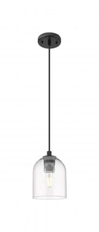 Bella - 1 Light - 6 inch - Matte Black - Cord Hung - Pendant (3442|434-1P-BK-G558-6CL)