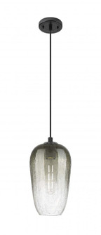 Brookhaven Flute - 1 Light - 7 inch - Matte Black - Cord Hung - Pendant (3442|434-1P-BK-G484-7SL)