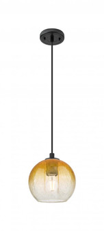 Brookhaven Globe - 1 Light - 8 inch - Matte Black - Cord Hung - Pendant (3442|434-1P-BK-G483-8AM)