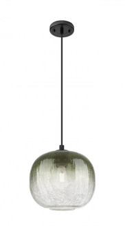 Brookhaven Sphere - 1 Light - 11 inch - Matte Black - Cord Hung - Pendant (3442|434-1P-BK-G481-10SL)