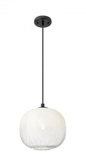 Brookhaven Sphere - 1 Light - 11 inch - Matte Black - Cord Hung - Pendant (3442|434-1P-BK-G481-10OP)