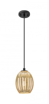 Preston Bulb - 1 Light - 6 inch - Matte Black - Cord Hung - Pendant (3442|434-1P-BK-G459-6ME)