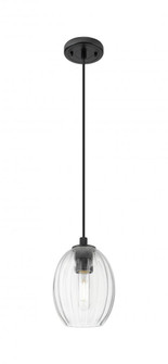 Preston Bulb - 1 Light - 6 inch - Matte Black - Cord Hung - Pendant (3442|434-1P-BK-G459-6CL)