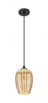 Preston Flute - 1 Light - 6 inch - Matte Black - Cord Hung - Pendant (3442|434-1P-BK-G457-6ME)