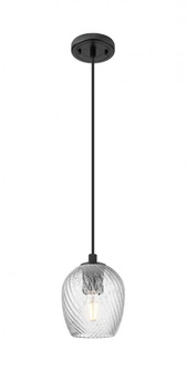 Salina - 1 Light - 6 inch - Matte Black - Cord Hung - Pendant (3442|434-1P-BK-G292)