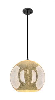 Astor - 1 Light - 14 inch - Matte Black - Cord Hung - Pendant (3442|434-1P-BK-G128-14)