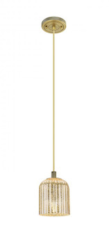 Crown Point - 1 Light - 5 inch - Brushed Brass - Cord Hung - Pendant (3442|434-1P-BB-G559-5ME)