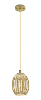 Preston Bulb - 1 Light - 6 inch - Brushed Brass - Cord Hung - Pendant (3442|434-1P-BB-G459-6ME)