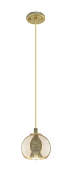 Athens - 1 Light - 6 inch - Brushed Brass - Cord Hung - Pendant (3442|434-1P-BB-G128-6)