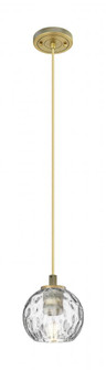 Athens Water Glass - 1 Light - 6 inch - Brushed Brass - Cord Hung - Pendant (3442|434-1P-BB-G1215-6)