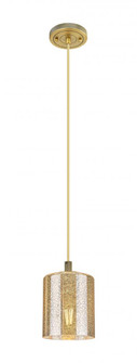 Cobbleskill - 1 Light - 5 inch - Brushed Brass - Cord Hung - Pendant (3442|434-1P-BB-G116)