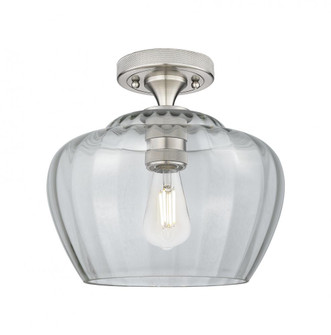 Fenton - 1 Light - 11 inch - Satin Nickel - Semi-Flush Mount (3442|434-1F-SN-G92-L)