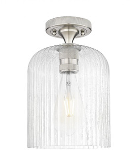Crown Point - 1 Light - 5 inch - Satin Nickel - Flush Mount (3442|434-1F-SN-G559-8SDY)
